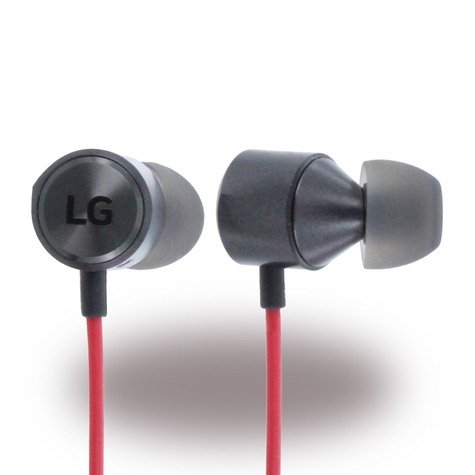 lg hssf630 / le630 quadbeat 3 inear στερεοφωνικά ακουστικά 3.5mm jack κόκκινο/ μαύρο