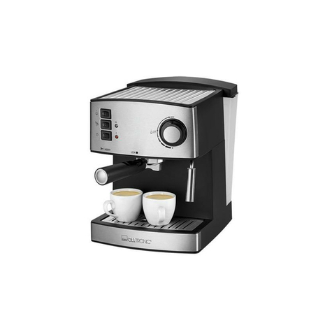 μηχανή espresso clatronic es 3643 (μαύρο-ασημί)