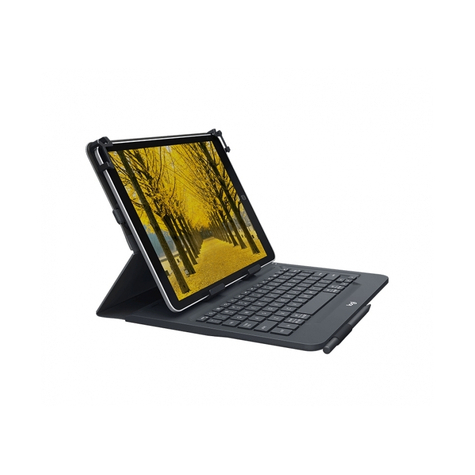 θήκη γενικής χρήσης logitech με ενσωματωμένο πληκτρολόγιο για tablet 9-10'', μαύρο