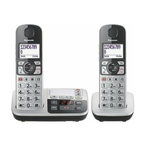 panasonic kx-tge522gs ασύρματο τηλέφωνο μονής συσκευής, ασημί-μαύρο