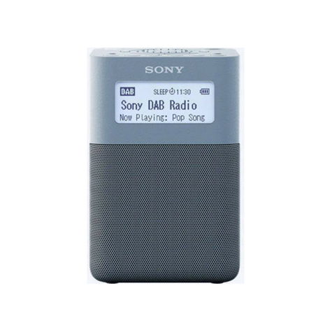 sony xdr-v20dl φορητό ραδιόφωνο ρολόι dab/dab+ με ηχείο, μπλε