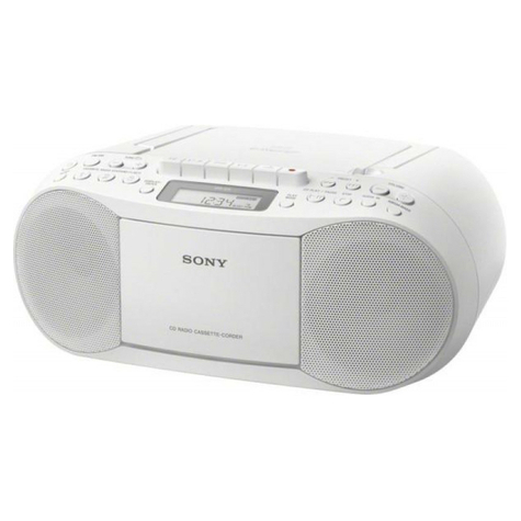 sony cfd-s70w ραδιοφωνική συσκευή εγγραφής cd/κασέτα, λευκό