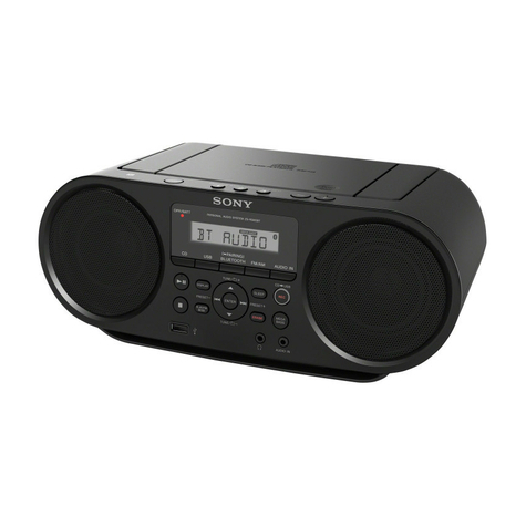 sony zs-rs60bt boombox cd/ radio player, μαύρο