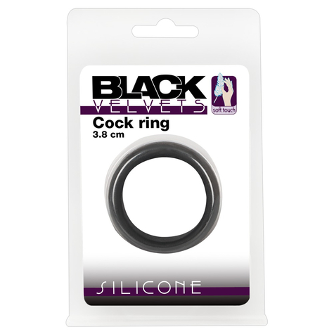 μαύρο βελούδινο δαχτυλίδι πούτσου 3,8 cm