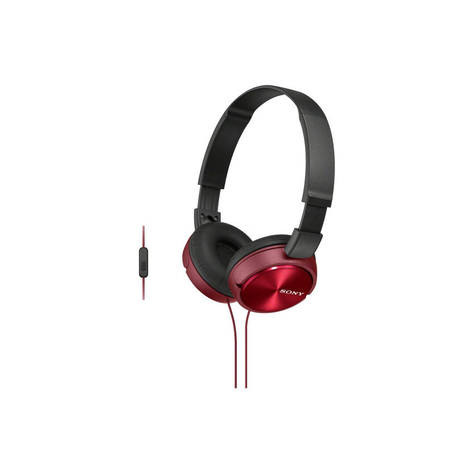 sony mdr-zx310r ακουστικά στο αυτί - κόκκινο