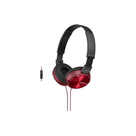 sony mdr-zx310apr ακουστικά στο αυτί με λειτουργία ακουστικού - κόκκινο
