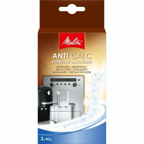 μηχανές espresso melitta anti calc - αφαλάτωση πλήρως αυτόματων μηχανών (2x40g)