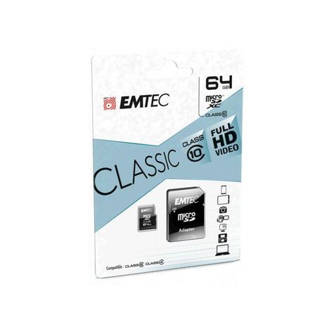 microsdxc 64gb emtec +προσαρμογέας cl10 classic blister