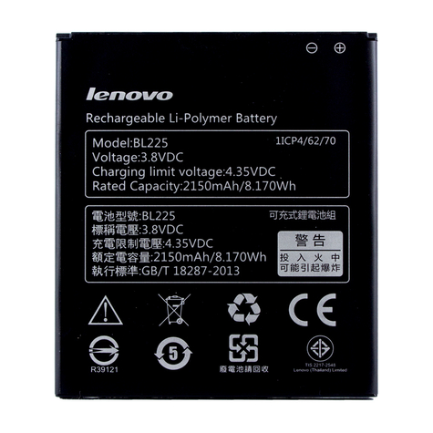 μπαταρία lenovo liionpoly bl225 s580, a858t, a785e 2750mah