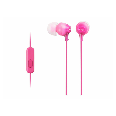 sony mdr-ex15appi in-ear ακουστικά, ροζ
