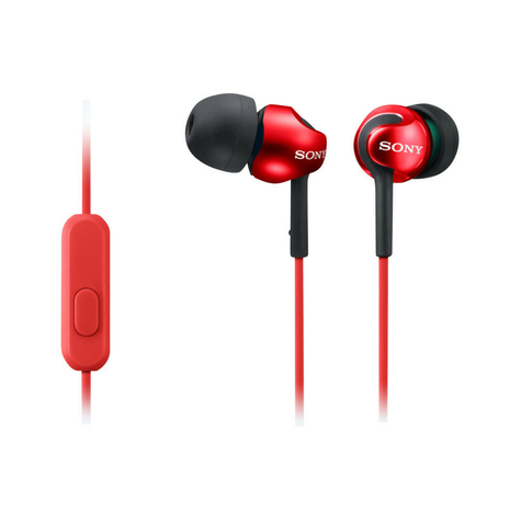 ακουστικά in-ear sony mdr-ex110apr, κόκκινο
