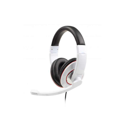 gembird mhs-001-gw head-band λευκό ακουστικό mhs-001-gw