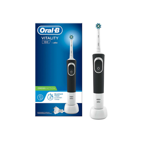 ηλεκτρική οδοντόβουρτσα oral-b vitality 100 crossaction μαύρη