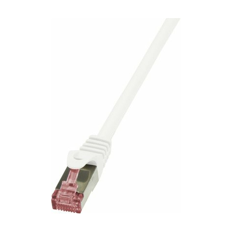 logilink patch cable s/ftp cat.6 primeline 30 m, λευκό