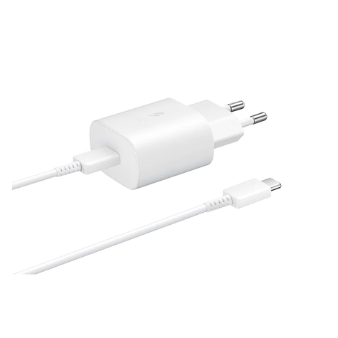 samsung epta800 quick charger + cable usb type c 25w white
