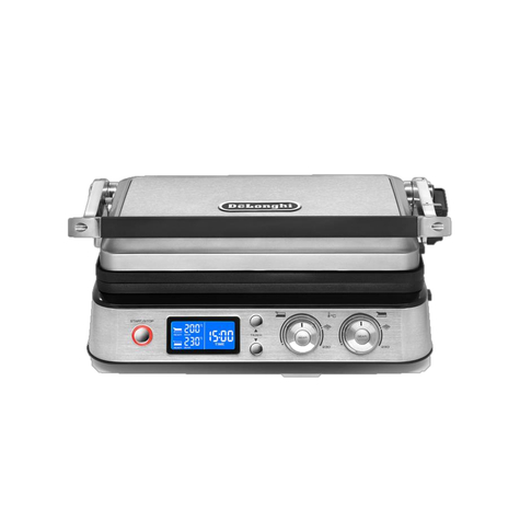 de longhi multigrill cgh1020d - μαύρο - μεταλλικό - ορθογώνιο - σχάρα - 370 x 230 mm - αποσπώμενο καπάκι - μεντεσές - κλείσιμο καπακιού - 2000 w