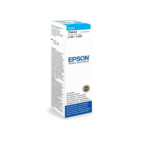 epson t6642 - αυθεντικό - κυανό - epson l100/l110/l200/l300/l355/l550 - 1 τεμάχιο(-α) - 62 mm - 145 mm