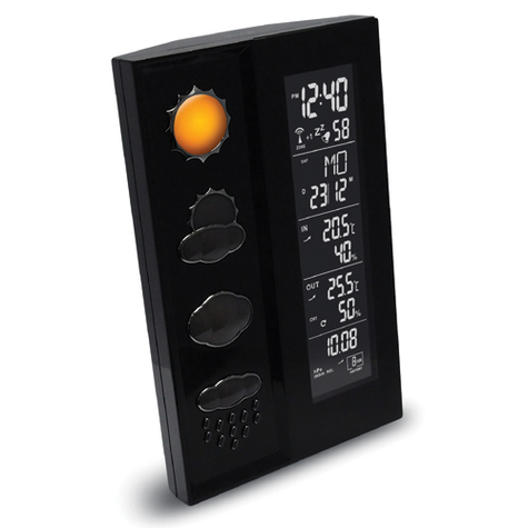 technoline ws 6650 - μαύρο - υγρόμετρο εσωτερικού χώρου - θερμόμετρο εσωτερικού χώρου - υγρόμετρο εξωτερικού χώρου - θερμόμετρο εξωτερικού χώρου - αισθητήρας βροχής - υγρόμετρο,θερμόμετρο - υγρόμετρο,θερμόμετρο - f,Ã¢Â°c - 30 m