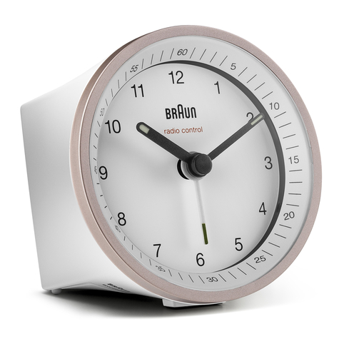 braun radio controlled alarm clock bc07pw-dcf pink/white - ξυπνητήρι χαλαζία - στρογγυλό - ροζ - λευκό - αναλογικό - μπαταρία/συσσωρευτής - aa