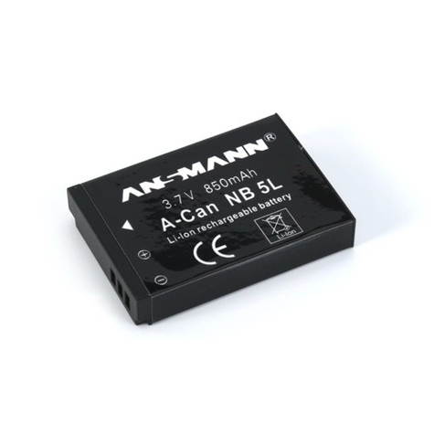 ansmann μπαταρίες ιόντων λιθίου a-can nb 5 l - ιόντων λιθίου (ιόντων λιθίου) - 750 mah - - canon ixus 800is / 900 ti - 3.7 v - μαύρο