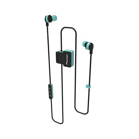 pioneer clipwear active - ακουστικά - στο αυτί - μαύρο - χρώμα μέντας - binaural - ψηφιακό - ipx4