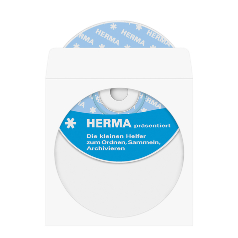 herma cd/dvd paper sleeves white with adhesive surface 100 pcs - προστατευτικό κάλυμμα - 1 δίσκος - χαρτί - 124 mm - 124 mm - 100 τεμάχια