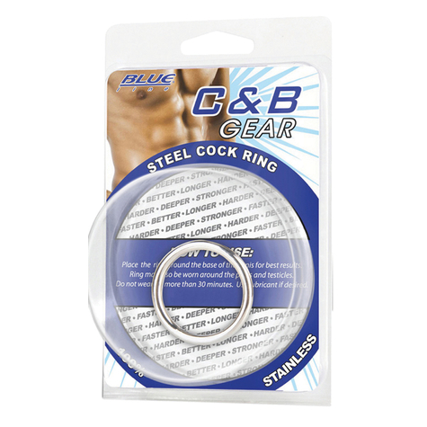 μπλε γραμμή c&b gear 1.3' χαλύβδινο δαχτυλίδι κόκορα