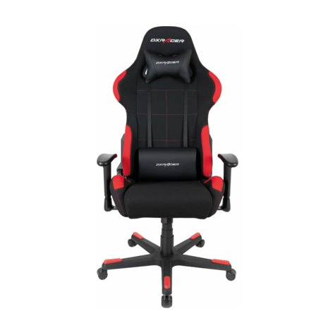 καρέκλα gaming dxracer, σειρά f, formula, υφασμάτινο πλέγμα, μαύρο-κόκκινο