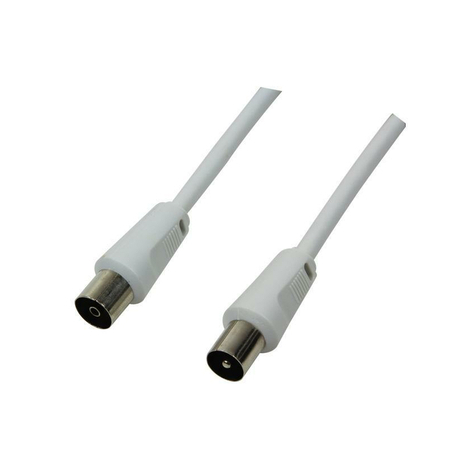 Logilink Antenna Cable, Male To Female, 2.5 M White
