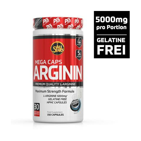 all stars arginine mega caps, 150 κάψουλες δόση