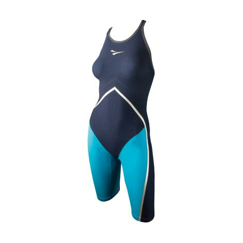 finis rival competition suit top back kneeskin, μπλε