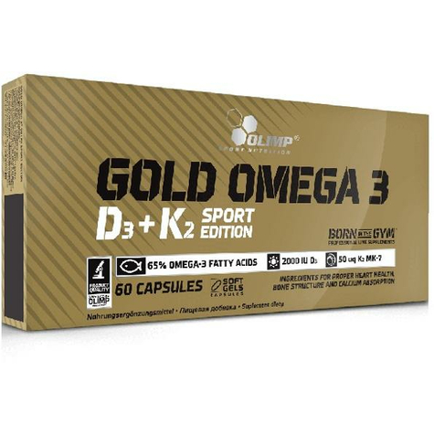 olimp gold omega 3 d3 + k2 sports edition, 60 κάψουλες