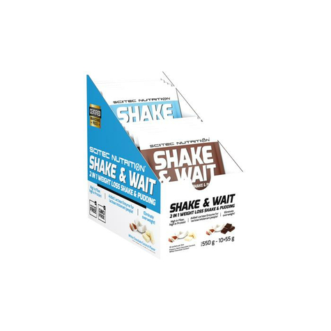 scitec nutrition shake & wait, 10 x 55 g φακελάκια