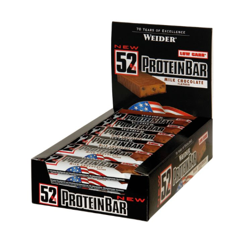 μπάρα πρωτεΐνης Joe Weider 52%, 24 x 50 g