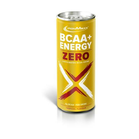 ironmaxx bcaa + ενεργειακό ποτό zero, 24 x 330 ml κουτί (κατάθεση)