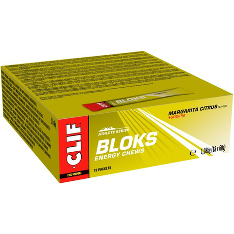 clif bloks energy chews καραμέλα, 18 x 60 g σακουλάκι