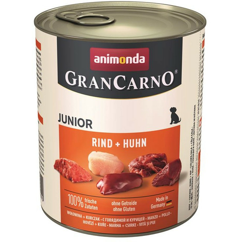 animonda dog grancarno,carno junior βοδινό+κοτόπουλο 800gd