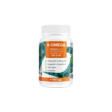 profuel v-omega, ωμέγα-3, epa & dha κάψουλες φυκιών, 60 κάψουλες δόση