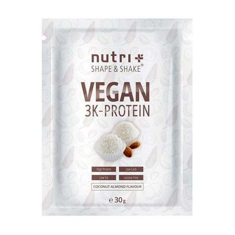 nutri+ vegan 3k πρωτεΐνη σε σκόνη, δείγμα 30 g