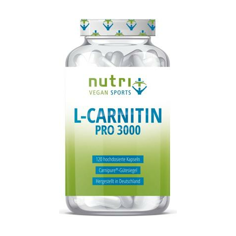 nutri+ vegan κάψουλες L-καρνιτίνης, 120 κάψουλες