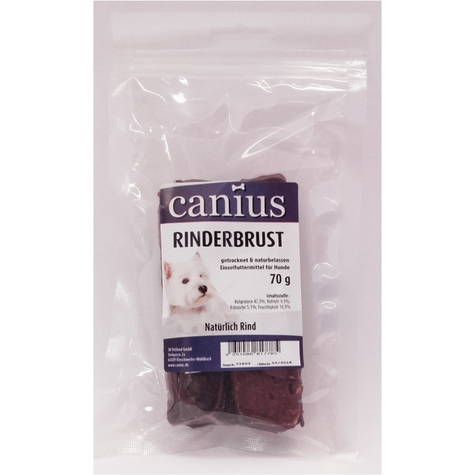 canius snacks, cani. beef brisket dried. 70g