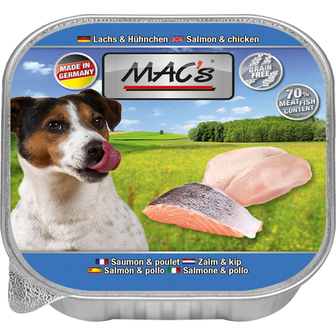 mac's,macs dog σολομός+κοτόπουλο 150gs