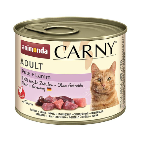 animonda γάτα carny, carny ενηλίκων γαλοπούλα + αρνί 200gd