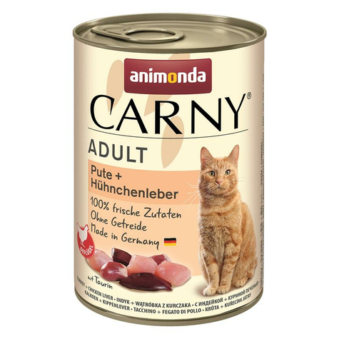 animonda cat carny,carny adult γαλοπούλα+συκώτι κοτόπουλου 400gd
