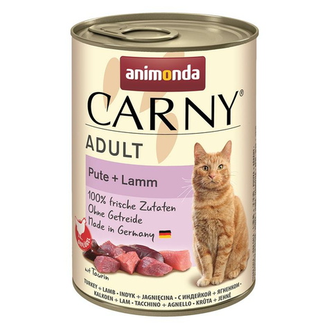animonda γάτα carny, carny ενηλίκων γαλοπούλα + αρνί 400gd