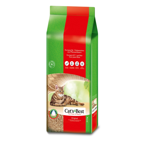 άμμος για γάτες όλες οι μάρκες, cat's best original 17,2kg 40l