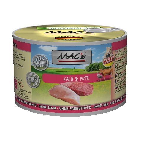 mac's,macs cat μοσχαρίσιο κρέας γαλοπούλας 200 g d