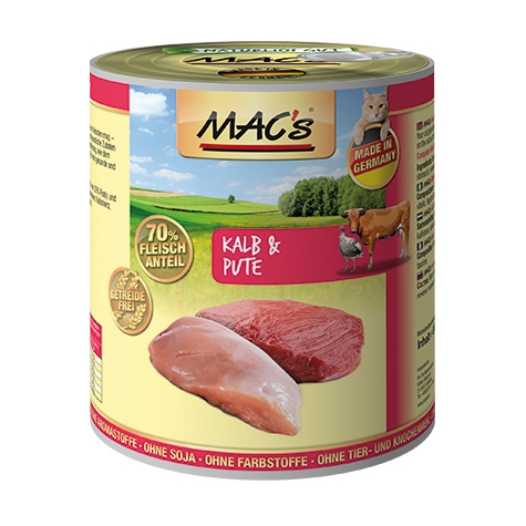 mac's,macs cat μοσχαρίσιο κρέας γαλοπούλας 800 g d