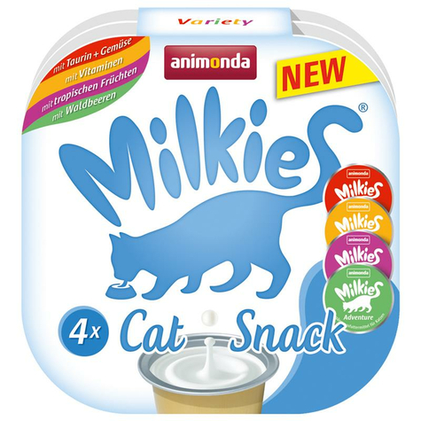 animonda σνακ για γάτες, ποικιλία ani milkie 4x15g