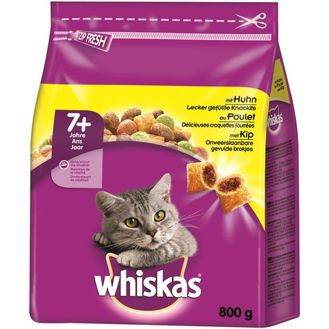 whiskas,whiskas adult 7+ κοτόπουλο 800g